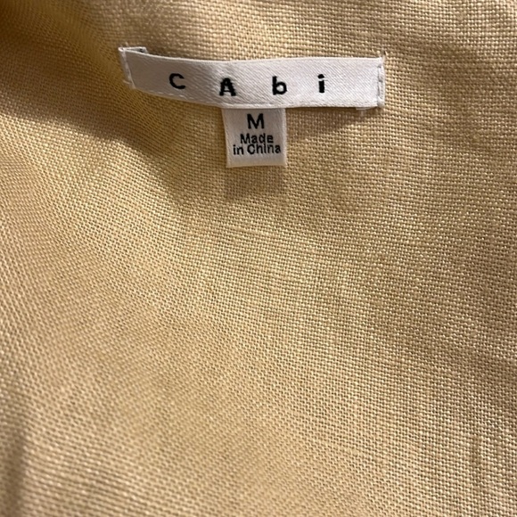 CAbi Tan 100% Linen Blazer Sz M - Picture 6 of 8